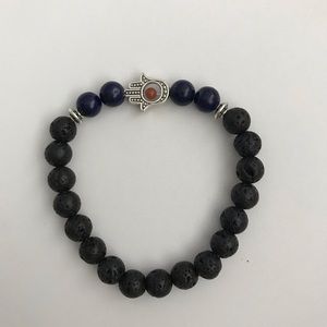Lava Rock Hands Bracelet